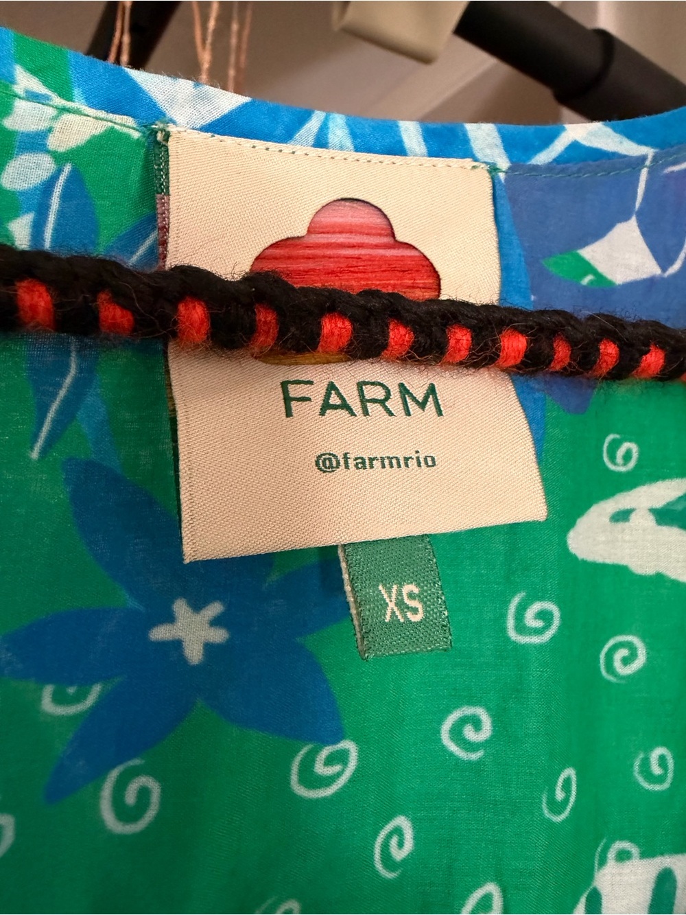 FARM Rio Blue & Green Tropical Ruffle Sundress - Picture 2 of 5